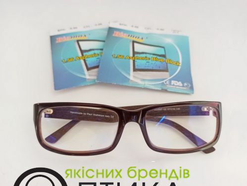 Окуляри комп'ютерні в оправі Paul Vosheront 2501 лінзи BioMax Blue Block