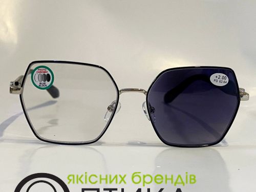 Готові окуляри Favori 25708 Хамелеони сірий +2,0